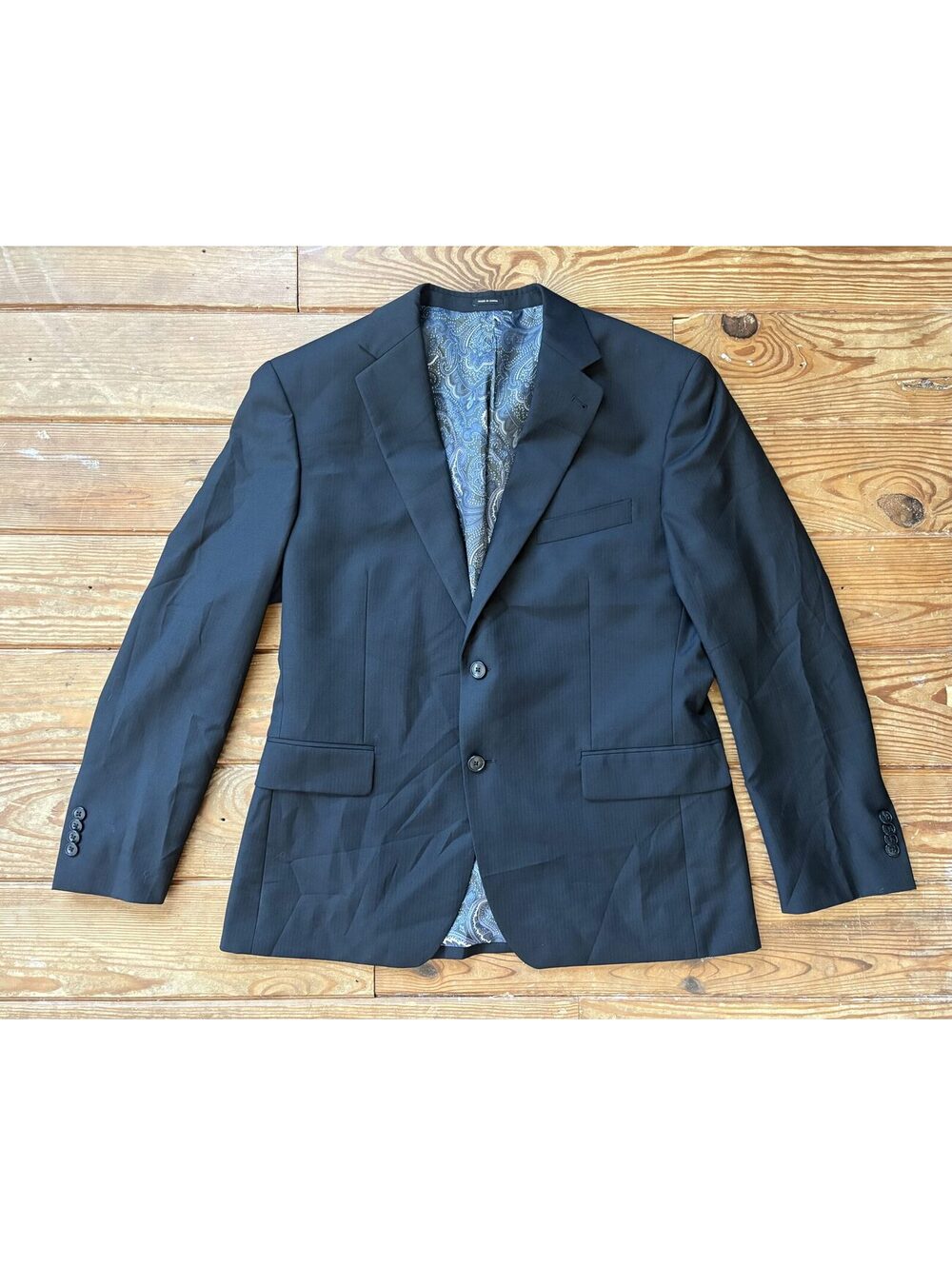 Joseph Abboud Custom Made Men’s Black Blazer Sport Coat Approx 40-42